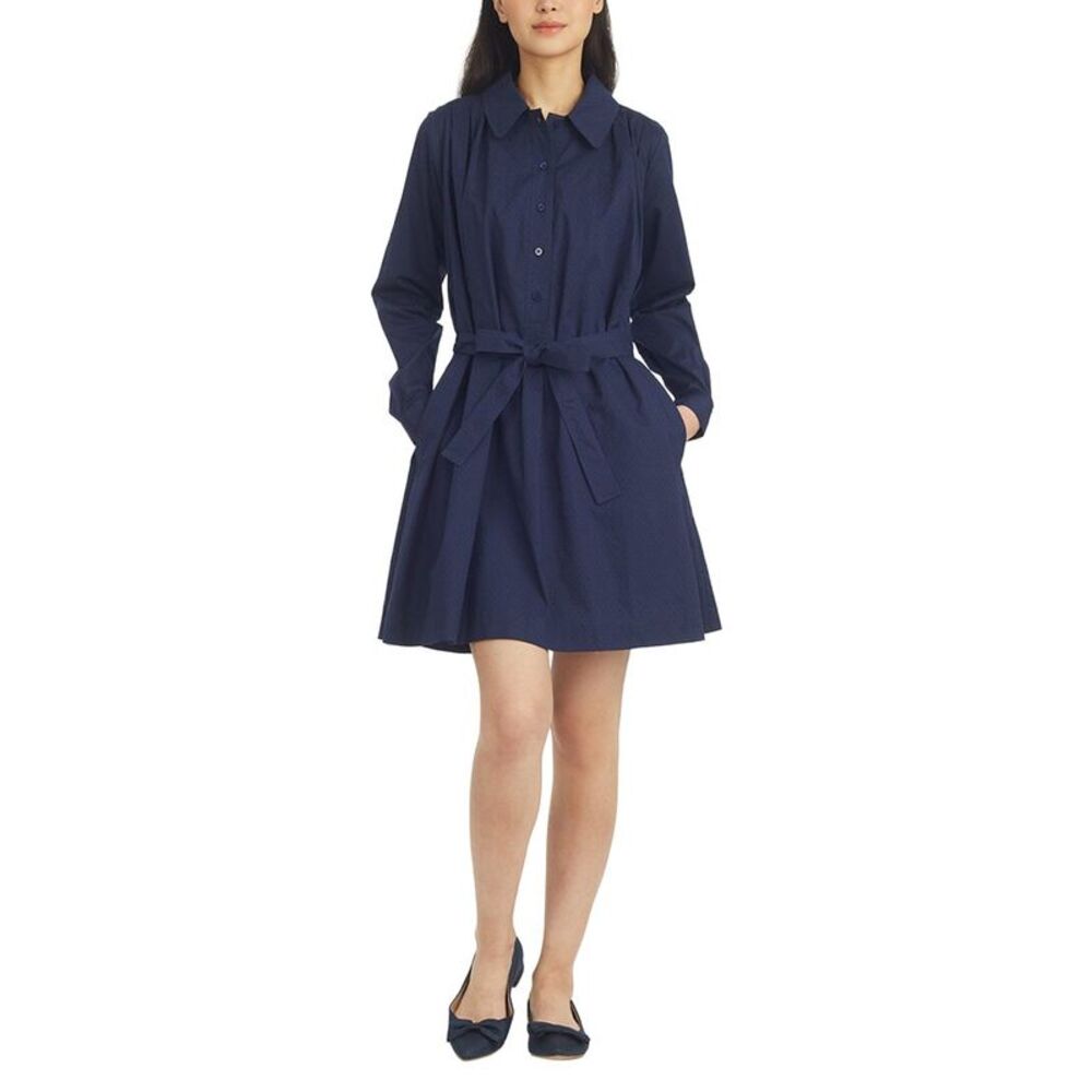 Draper James Womens Ellie Pleated Shirtdress